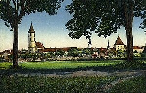 Verlag F. Semlitsch, Radkersburg, Fot. S. Frank, Graz 1917-16: „Radkersburg – Partie am Stadtgraben“, nicht gelaufen. Sammlung Ferdinand Filipic, MiaZ.